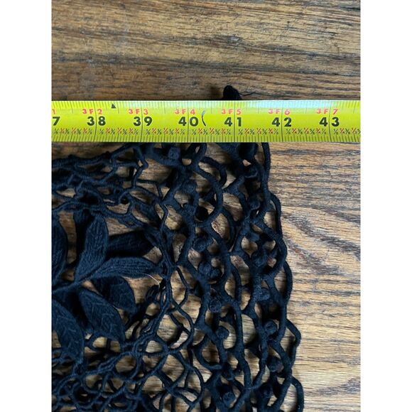 For Love & Lemons Black Floral Lace Midi Cover Up Dress  Women's Size XS - Picture 6 of 7